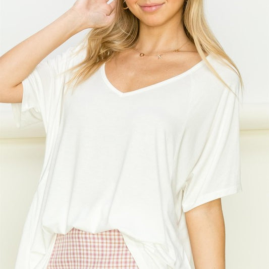 At Rest Oversized Short Sleeve Top