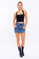 Ribbed Knit Cami Featured in a Cropped Silhouette Ribbed Knit Cami Featured in a Cropped Silhouette Top The Shop Room