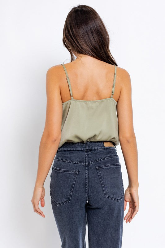 Spaghetti Strap Cowl Neck Bodysuit Spaghetti Strap Cowl Neck Bodysuit Top The Shop Room