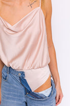 Spaghetti Strap Cowl Neck Bodysuit Spaghetti Strap Cowl Neck Bodysuit Top The Shop Room