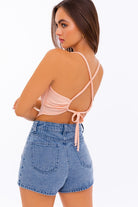 Criss Cross Open Back Handkerchief Top Criss Cross Open Back Handkerchief Top The Shop Room