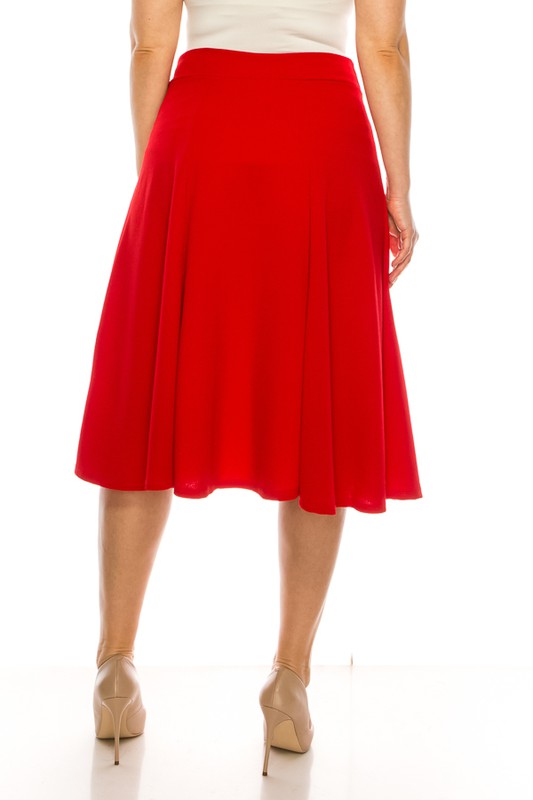 Paneled A-line Midi Skirt | Plus Size Paneled A-line Midi Skirt | Plus Size Skirt The Shop Room