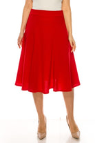 Elegant Edge Paneled A-line Midi Skirt | Plus Size Elegant Edge Paneled A-line Midi Skirt | Plus Size Skirt The Shop Room