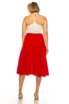 Elegant Edge Paneled A-line Midi Skirt | Plus Size Elegant Edge Paneled A-line Midi Skirt | Plus Size Skirt The Shop Room