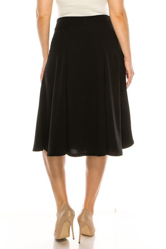 Paneled A-line Midi Skirt | Plus Size Paneled A-line Midi Skirt | Plus Size Skirt The Shop Room