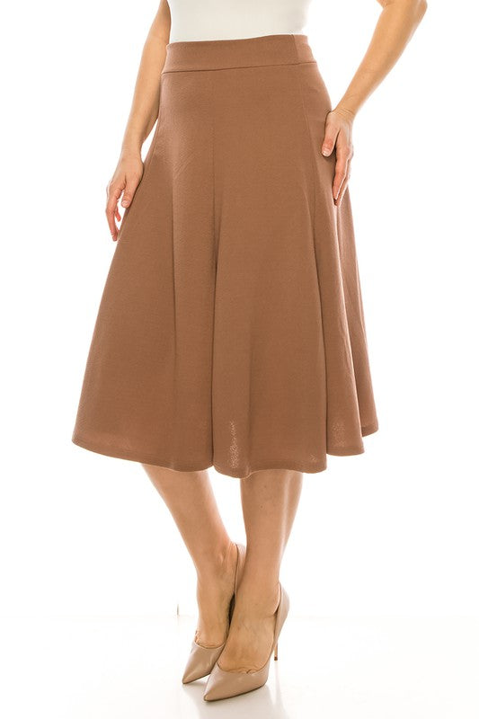 Paneled A-line Midi Skirt | Plus Size Paneled A-line Midi Skirt | Plus Size Skirt The Shop Room