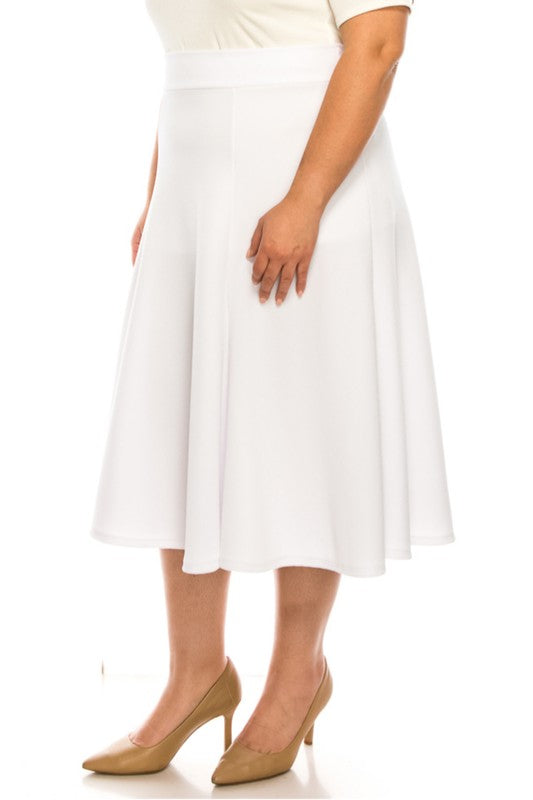 Paneled A-line Midi Skirt | Plus Size Paneled A-line Midi Skirt | Plus Size Skirt The Shop Room