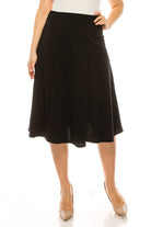 Paneled A-line Midi Skirt | Plus Size Paneled A-line Midi Skirt | Plus Size Skirt The Shop Room