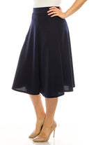 Paneled A-line Midi Skirt | Plus Size Paneled A-line Midi Skirt | Plus Size Skirt The Shop Room