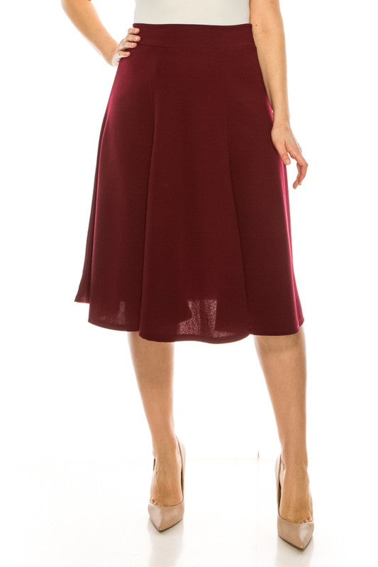 Paneled A-line Midi Skirt | Plus Size Paneled A-line Midi Skirt | Plus Size Skirt The Shop Room