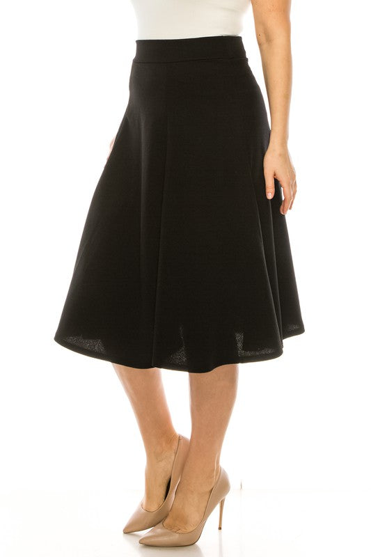 Paneled A-line Midi Skirt | Plus Size Paneled A-line Midi Skirt | Plus Size Skirt The Shop Room