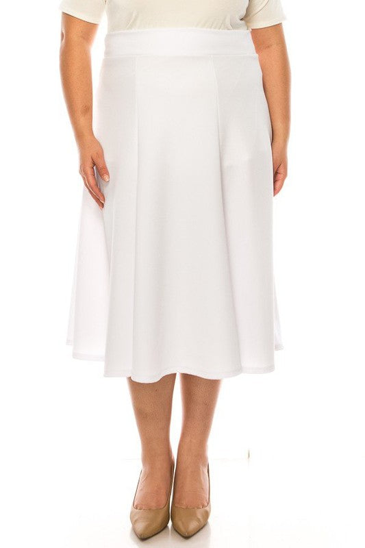 Paneled A-line Midi Skirt | Plus Size Paneled A-line Midi Skirt | Plus Size Skirt The Shop Room