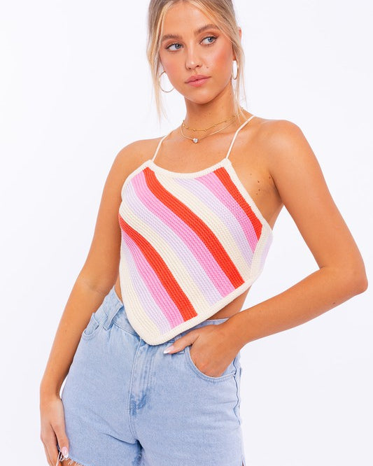 Sleeveless Knit Cropped Top Sleeveless Knit Cropped Top Top The Shop Room