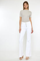 High Rise White Flare Jeans High Rise White Flare Jeans Pants The Shop Room