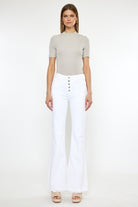 High Rise White Flare Jeans High Rise White Flare Jeans Pants The Shop Room