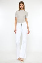 High Rise White Flare Jeans High Rise White Flare Jeans Pants The Shop Room