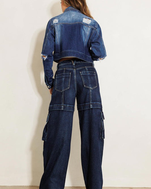 Cargo Pocket Wide Jeans Cargo Pocket Wide Jeans Jeans The Shop Room