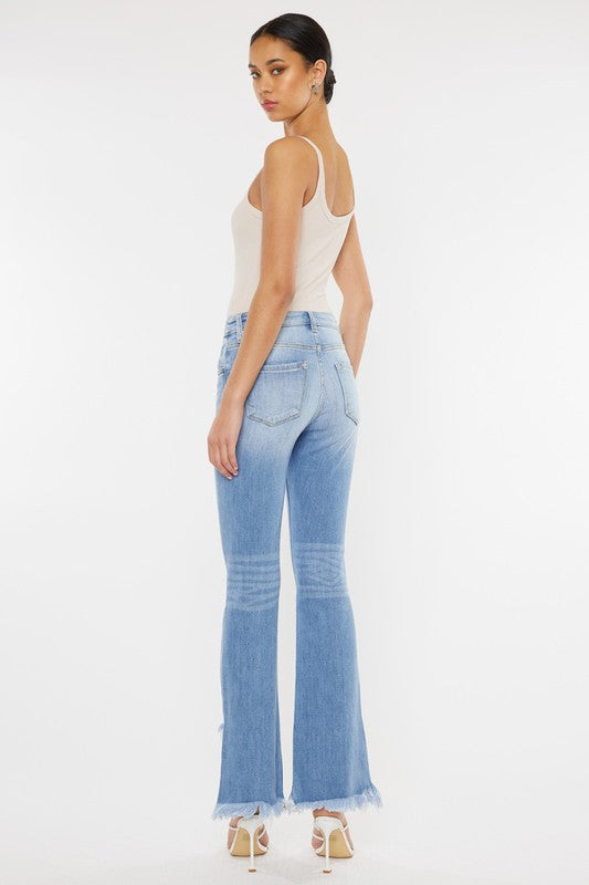 High Rise Leg Distress Bootcut Jeans High Rise Leg Distress Bootcut Jeans Pants The Shop Room