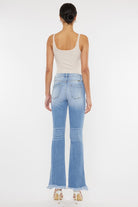 High Rise Leg Distress Bootcut Jeans High Rise Leg Distress Bootcut Jeans Pants The Shop Room