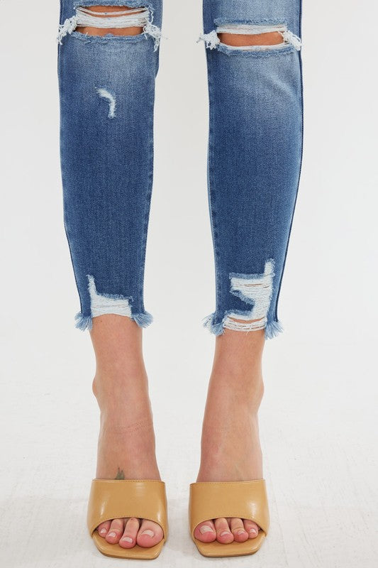 High Rise Fray Hem Ankle Skinny Jeans High Rise Fray Hem Ankle Skinny Jeans Pants The Shop Room