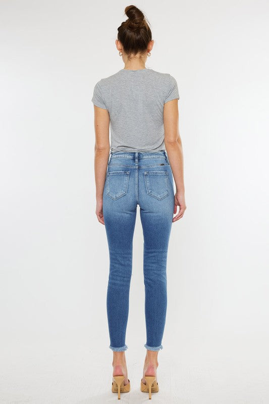 High Rise Fray Hem Ankle Skinny Jeans High Rise Fray Hem Ankle Skinny Jeans Pants The Shop Room