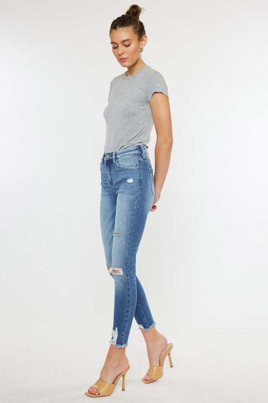 High Rise Fray Hem Ankle Skinny Jeans High Rise Fray Hem Ankle Skinny Jeans Pants The Shop Room