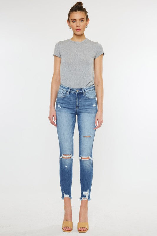 High Rise Fray Hem Ankle Skinny Jeans High Rise Fray Hem Ankle Skinny Jeans Pants The Shop Room