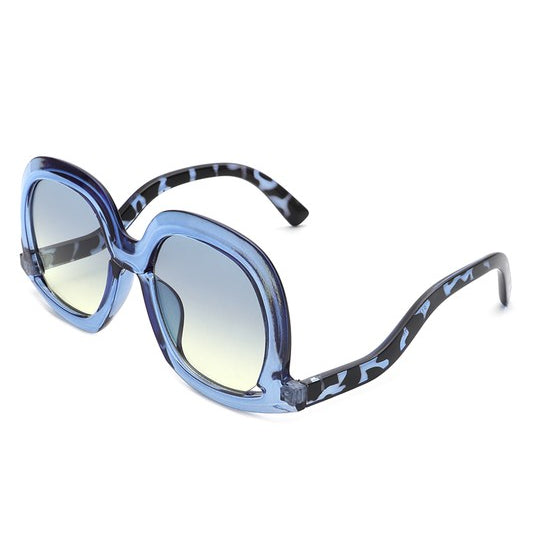 Women Round Oversize Geometric Fashion Sunglasses
