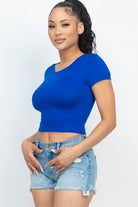 Short Sleeve Roundneck Crop Top Short Sleeve Roundneck Crop Top Top The Shop Room