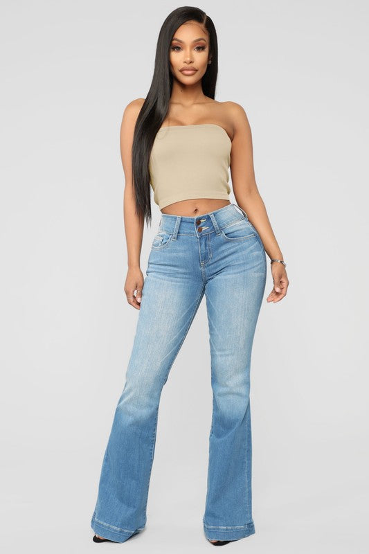 Solid Ribbed Seamless Bandeau | Crop Top Solid Ribbed Seamless Bandeau | Crop Top Top The Shop Room