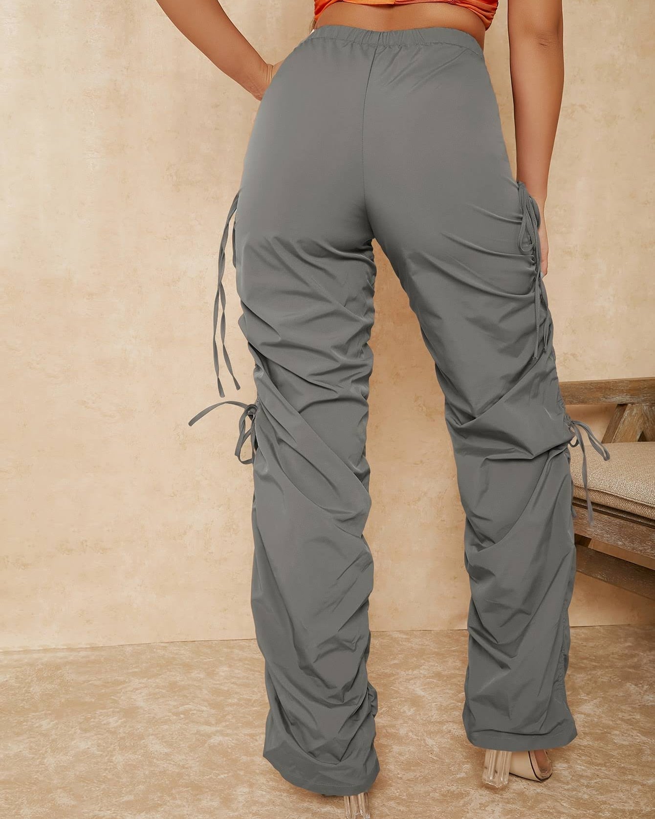 Cut Out Drawstring Side Pants Cut Out Drawstring Side Pants Pants The Shop Room