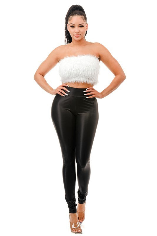 Faux Feather Tube Top Faux Feather Tube Top Top The Shop Room