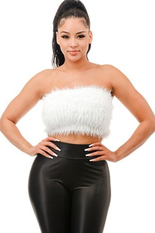 Faux Feather Tube Top Faux Feather Tube Top Top The Shop Room