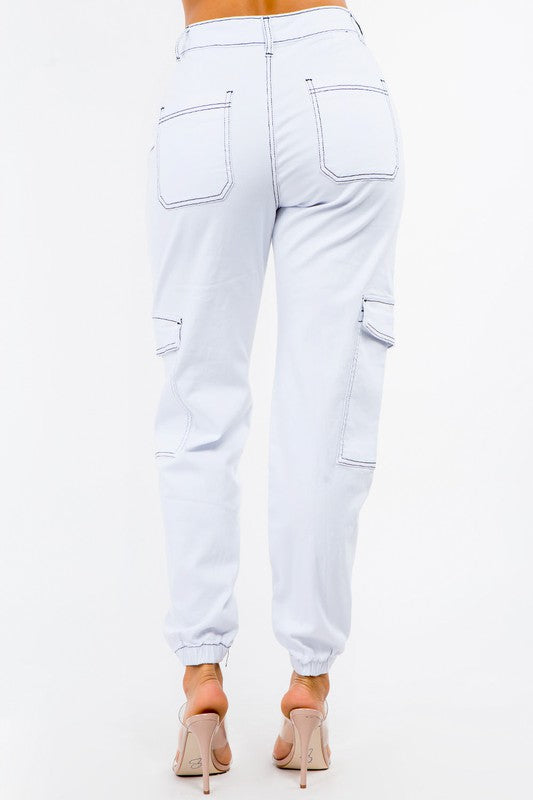 High Waist Good Vibes Cargo Jogger Pants High Waist Good Vibes Cargo Jogger Pants Pants The Shop Room