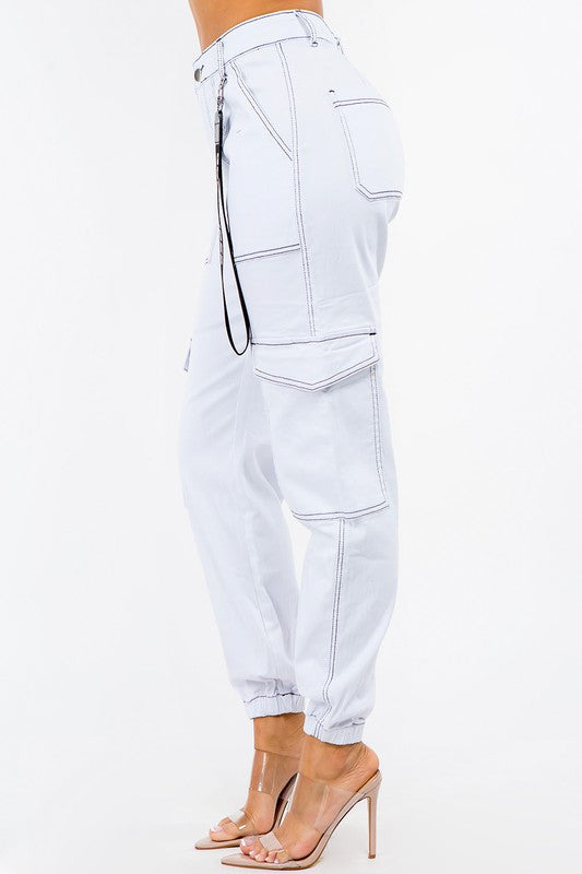High Waist Good Vibes Cargo Jogger Pants High Waist Good Vibes Cargo Jogger Pants Pants The Shop Room