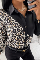 Leopard Print Long Sleeve Button Design Shirt Leopard Print Long Sleeve Button Design Shirt Top The Shop Room