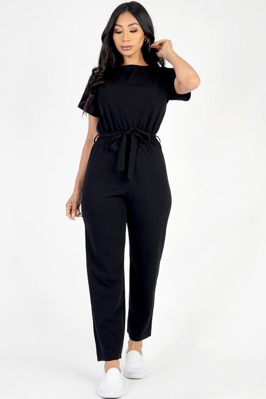 Tie Waist Relaxed Jumpsuit Tie Waist Relaxed Jumpsuit Jumpsuit & Romper The Shop Room