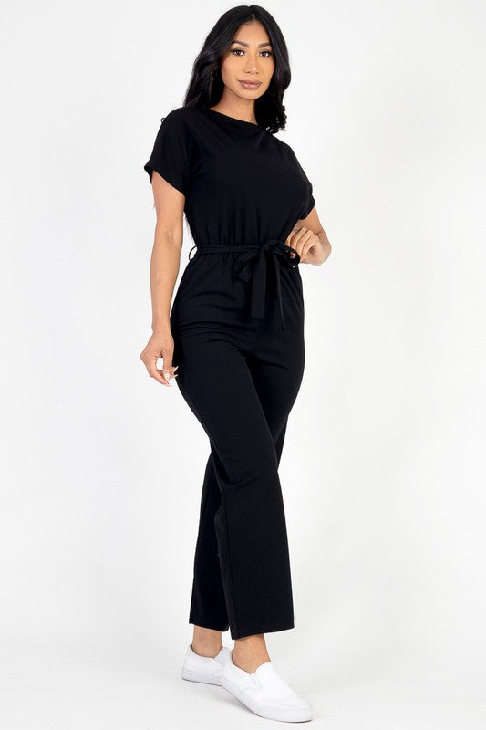 Tie Waist Relaxed Jumpsuit Tie Waist Relaxed Jumpsuit Jumpsuit & Romper The Shop Room