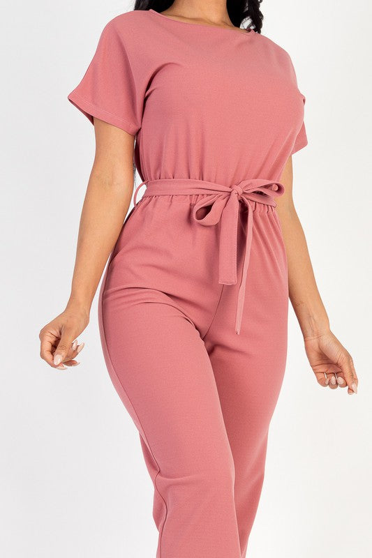 Tie Waist Relaxed Jumpsuit Tie Waist Relaxed Jumpsuit Jumpsuit & Romper The Shop Room