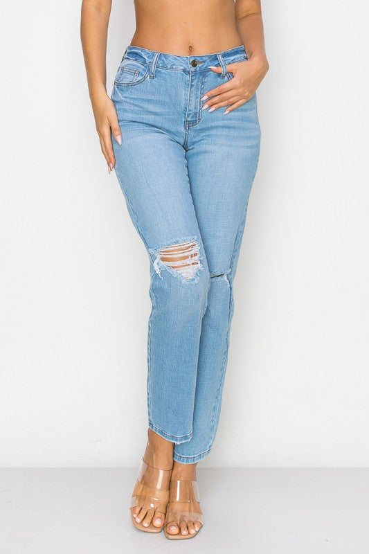 High Rise Stretch Straight Leg Jeans High Rise Stretch Straight Leg Jeans Jeans The Shop Room